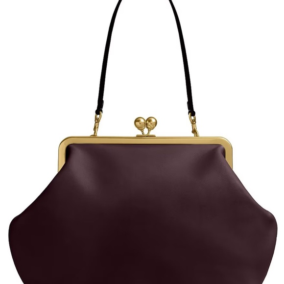 NWT Coach Kisslock clutch Bag limited edition Runway  Leather plum -blackcurrant - Picture 3 of 12